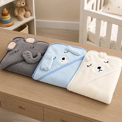 Cape de bain bébé différentes couleurs 